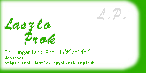 laszlo prok business card